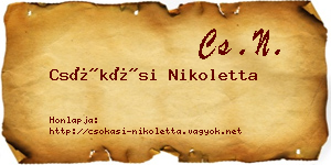 Csókási Nikoletta névjegykártya