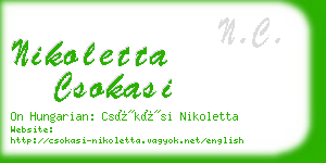 nikoletta csokasi business card